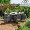 Grey Rattan with Grey Cushions