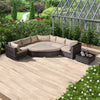 Brown Rattan with Beige Cushions