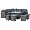 Slate Grey Rattan with Grey Cushions