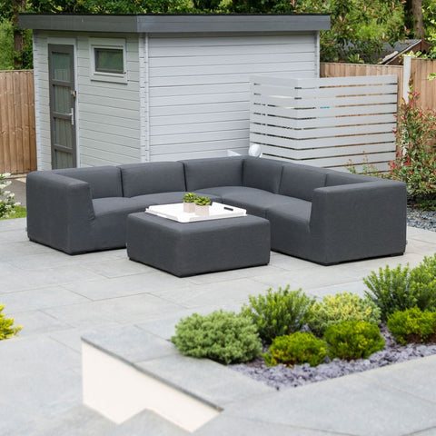 Toft Outdoor Fabric Corner Sofa Set with Stool