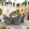 Slate Grey Rattan with Grey Cushions