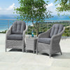 White Wash Rattan with Grey Cushions