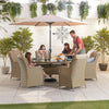 Willow Rattan with Beige Cushions