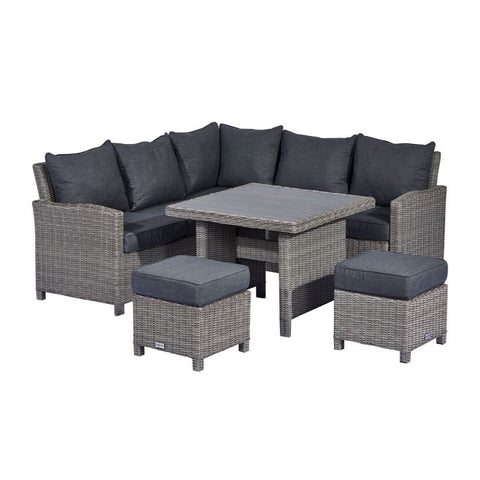 Compact Ciara Casual Dining Corner Sofa Set with Polywood Table