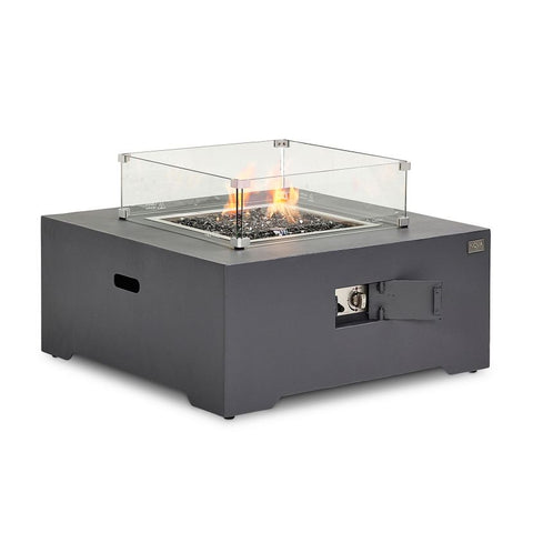 Lunar Aluminium Square Firepit Coffee Table